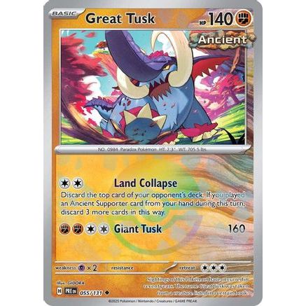 Great Tusk (Poke Ball Pattern) 55 - SV Prismatic Evolutions Holofoil