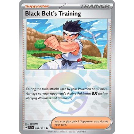 Black Belt's Training - 097/131 (Poke Ball Pattern) 97 - SV Prismatic Evolutions Holofoil