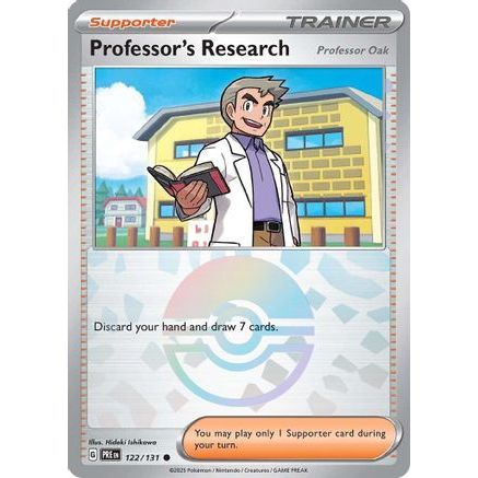 Professor's Research [Professor Oak] (Poke Ball Pattern) 122 - SV Prismatic Evolutions Holofoil