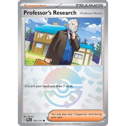 Professor's Research [Professor Rowan] (Poke Ball Pattern) 124 - SV Prismatic Evolutions Holofoil