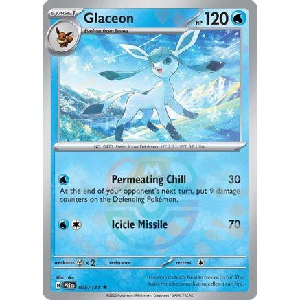 Glaceon (Master Ball Pattern) 25 - SV Prismatic Evolutions Holofoil