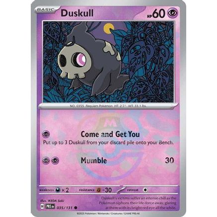 Duskull (Master Ball Pattern) 35 - SV Prismatic Evolutions Holofoil