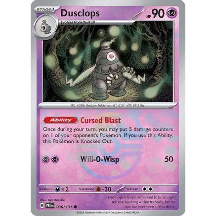 Dusclops (Master Ball Pattern) 36 - SV Prismatic Evolutions Holofoil