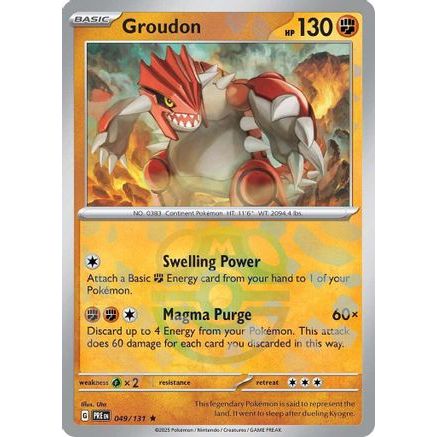 Groudon (Master Ball Pattern) 49 - SV Prismatic Evolutions Holofoil