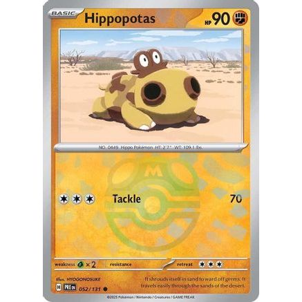 Hippopotas (Master Ball Pattern) 52 - SV Prismatic Evolutions Holofoil