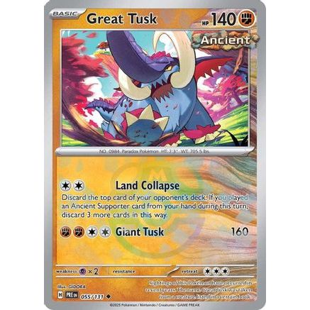 Great Tusk (Master Ball Pattern) 55 - SV Prismatic Evolutions Holofoil