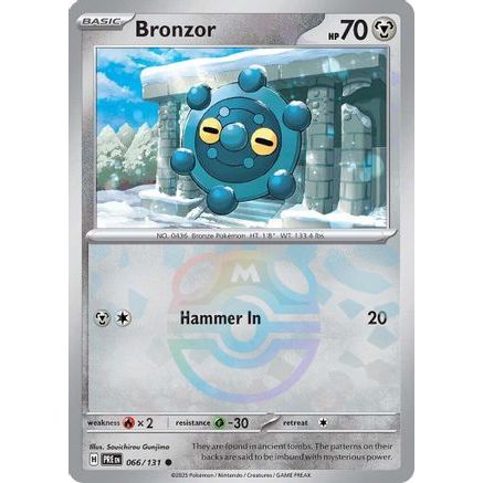 Bronzor (Master Ball Pattern) 66 - SV Prismatic Evolutions Holofoil
