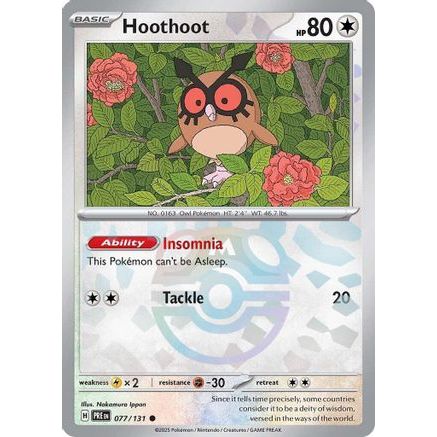 Hoothoot (Master Ball Pattern) 77 - SV Prismatic Evolutions Holofoil