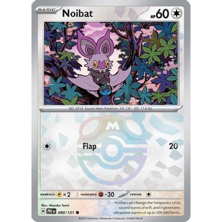 Noibat (Master Ball Pattern) 90 - SV Prismatic Evolutions Holofoil