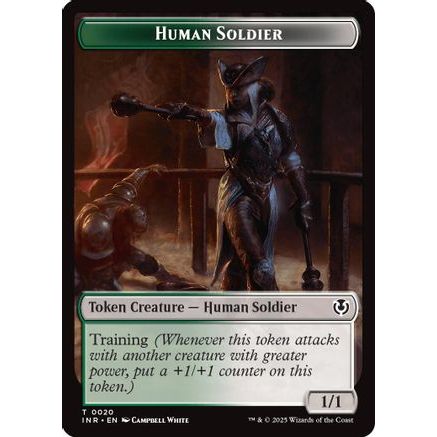 Human Soldier (0020) // Emblem - Tamiyo, Field Researcher Double-Sided Token (INR-20 // 26) - Innistrad Remastered Foil