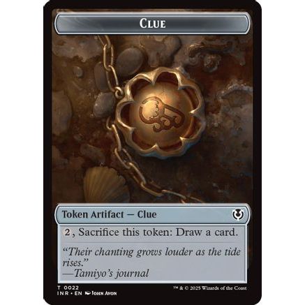 Clue // Eldrazi Horror Double-Sided Token (INR-22 // 1) - Innistrad Remastered