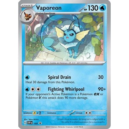 Vaporeon - 168 168 - SV Scarlet & Violet Promo Cards Holofoil