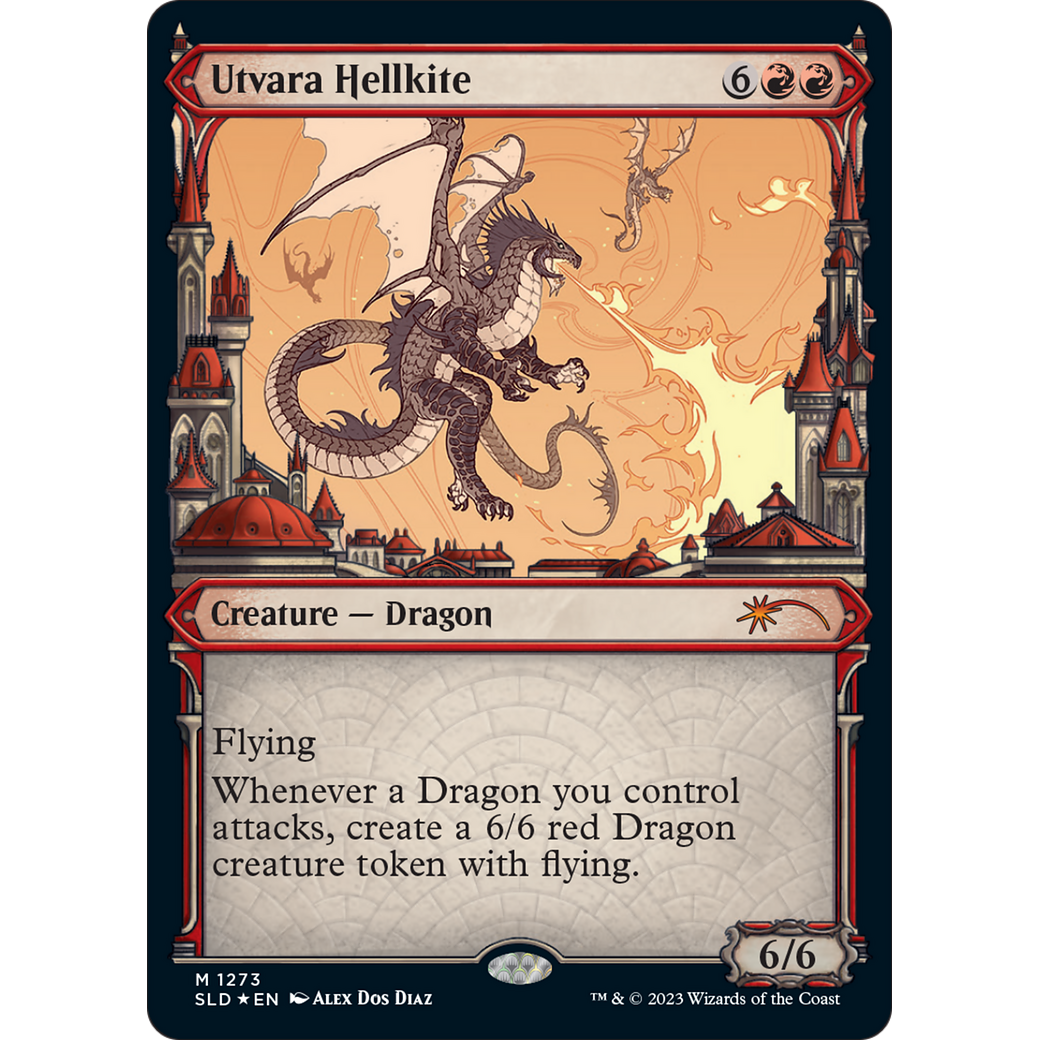 Utvara Hellkite (Halo Foil) (SLD-1273) - Secret Lair Drop: (Showcase) Foil