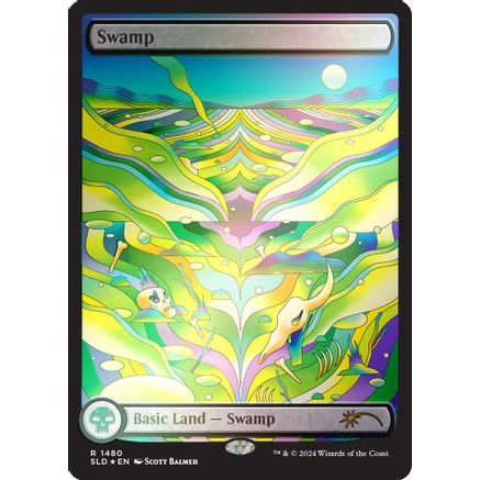Swamp (1480) (Rainbow Foil) (SLD-1480) - Secret Lair Drop Series Foil