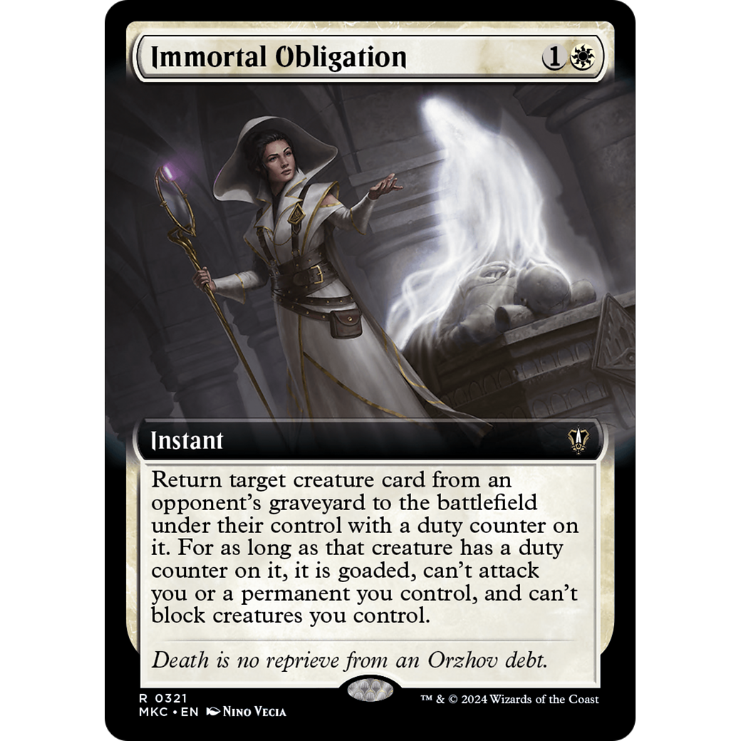 Immortal Obligation (MKC-321) - Murders at Karlov Manor Commander: (Extended Art)