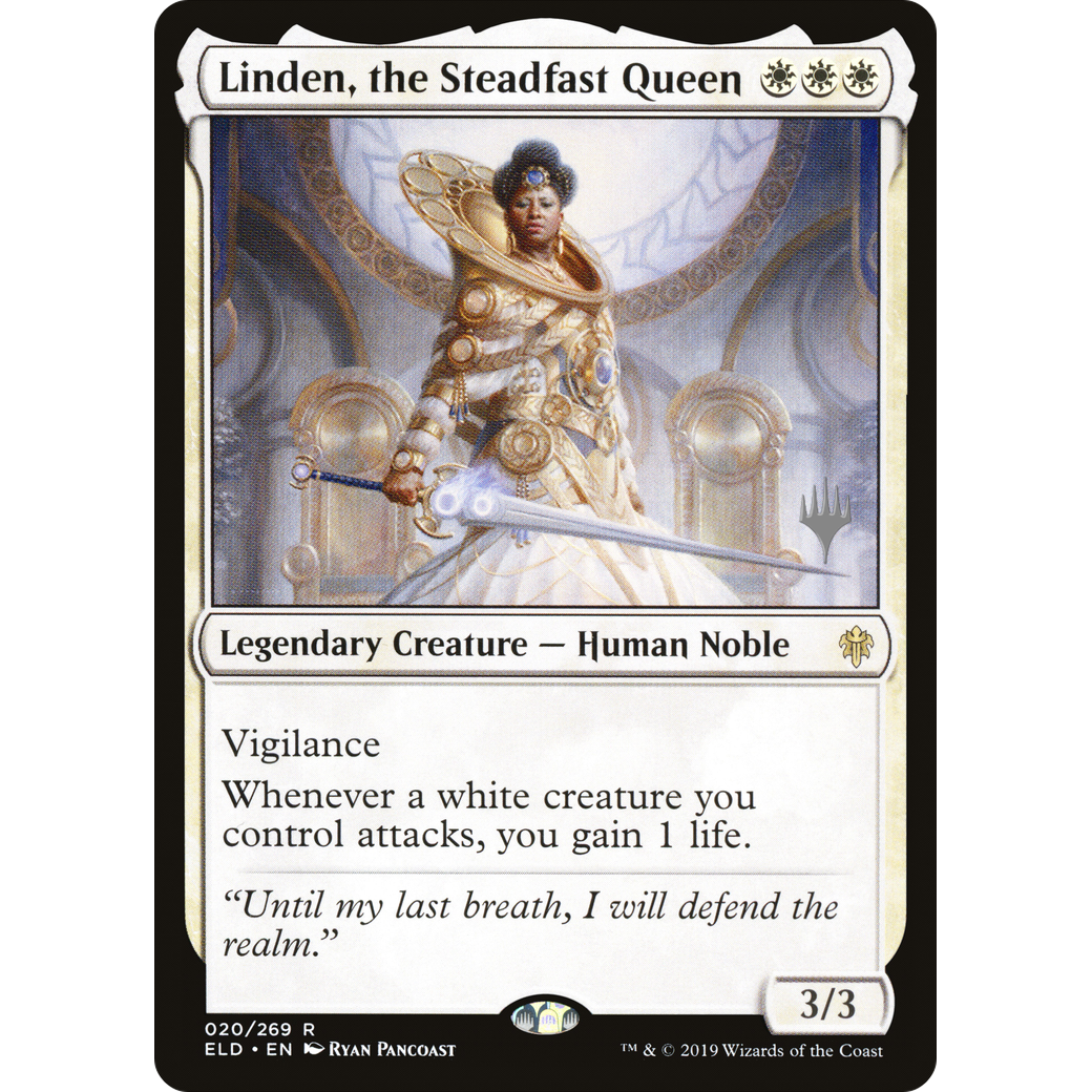 Linden, the Steadfast Queen (PPELD-020) - Throne of Eldraine Promos Foil