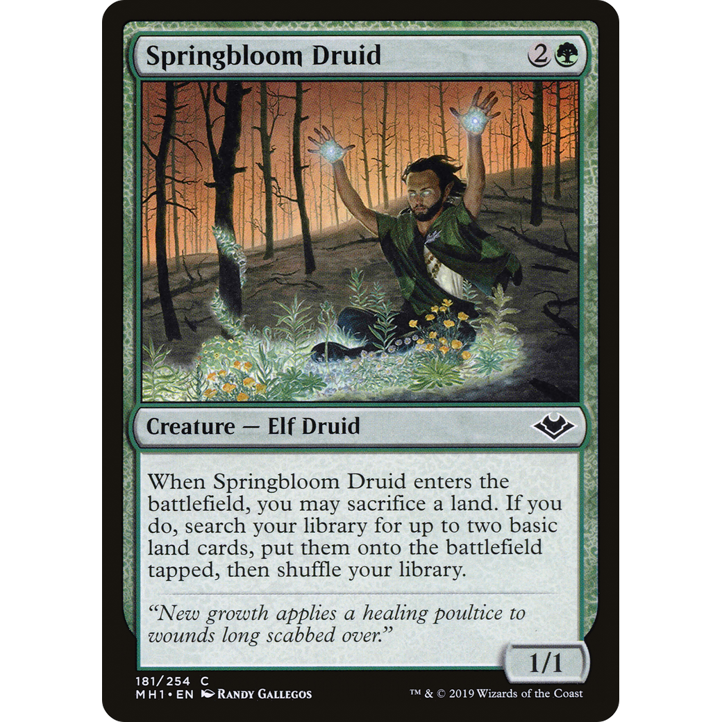 Springbloom Druid (MH1-181) - Modern Horizons Foil