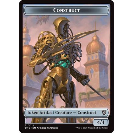 Construct // Beast (0011) Double-Sided Token (DRC-12 // 11) - Commander: Aetherdrift