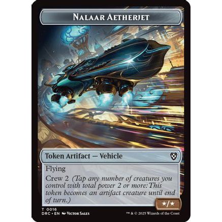 Nalaar Aetherjet // Treasure Double-Sided Token (DRC-16 // 11) - Commander: Aetherdrift