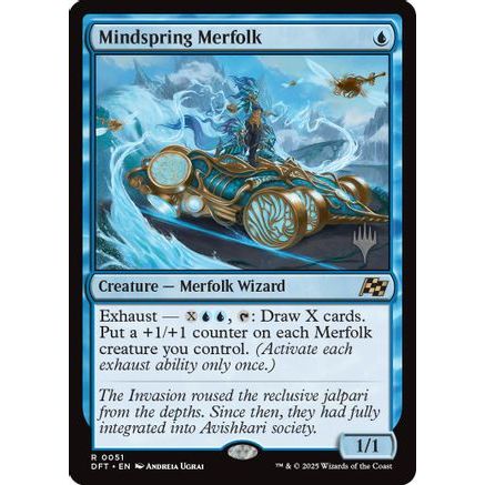 Mindspring Merfolk (PPDFT-051) - Promo Pack: Aetherdrift Foil