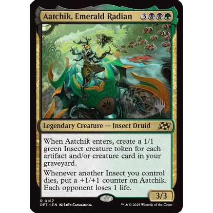 Aatchik, Emerald Radian (PPDFT-187) - Promo Pack: Aetherdrift Foil