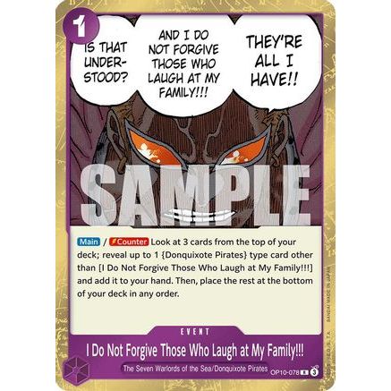 I Do Not Forgive Those Who Laugh at My Family!!! (OP10-078) - Royal Blood Foil
