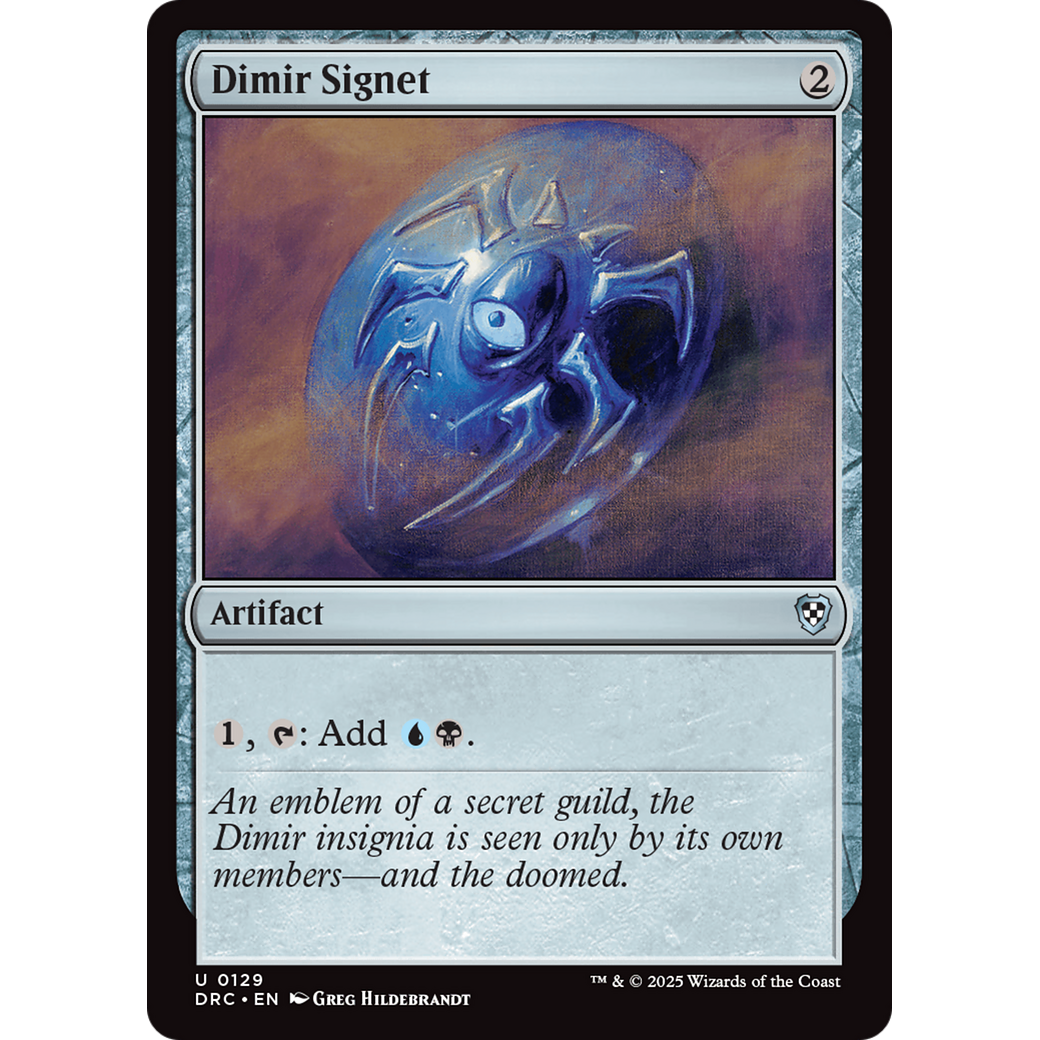 Dimir Signet (DRC-129) - Commander: Aetherdrift