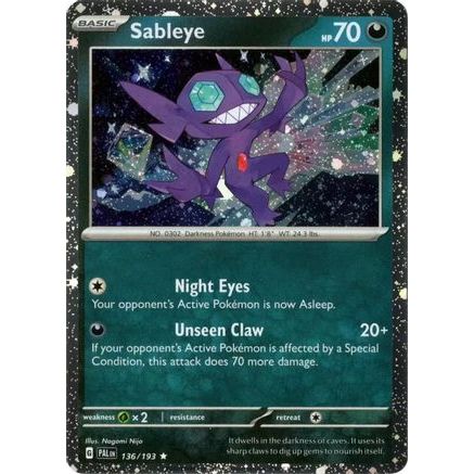 Sableye (Cosmos Holo) 136 - Miscellaneous Cards & Products Holofoil