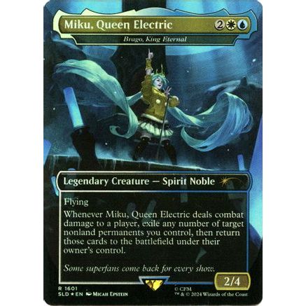 Miku, Queen Electric - Brago, King Eternal (Rainbow Foil) (SLD-1601) - Secret Lair Drop Series Foil