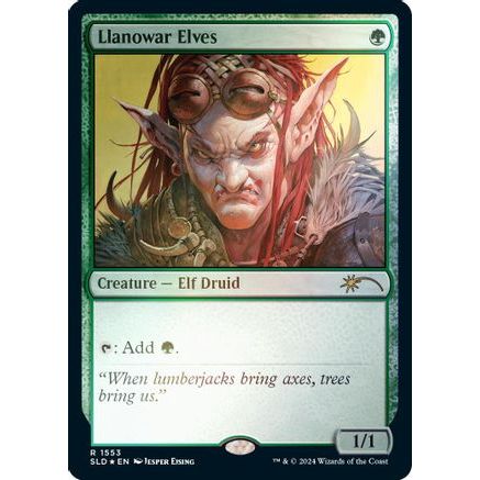 Llanowar Elves (1553) (Rainbow Foil) (SLD-1553) - Secret Lair Drop Series Foil