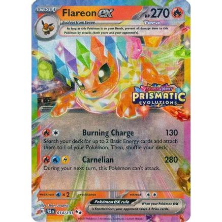 Flareon ex - 014/131 (Prismatic Evolutions Stamp) 14 - Miscellaneous Cards & Products Holofoil