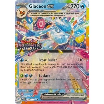 Glaceon ex - 026/131 (Prismatic Evolutions Stamp) 26 - Miscellaneous Cards & Products Holofoil
