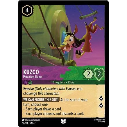 Kuzco - Panicked Llama (71/204) - Archazias Island Cold Foil