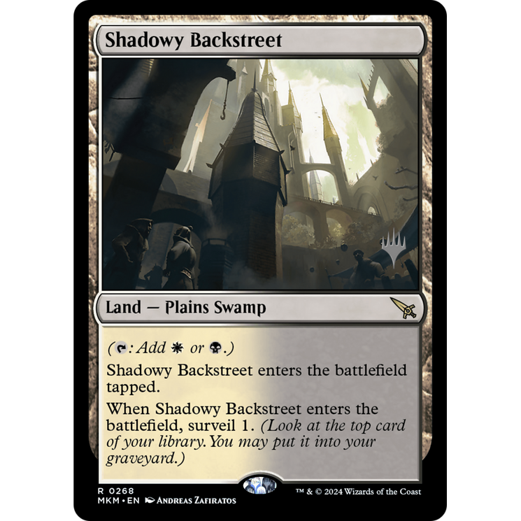 Shadowy Backstreet (PPMKM-268P) - Murders at Karlov Manor Promos Foil