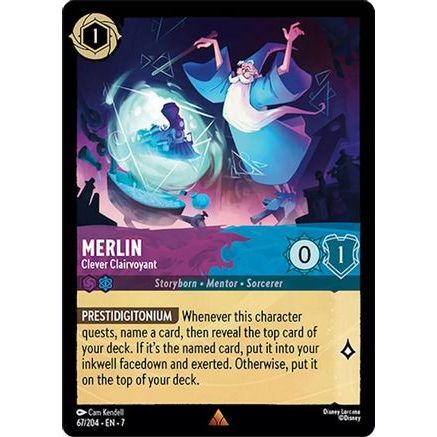 Merlin - Clever Clairvoyant (67/204) - Archazias Island Cold Foil