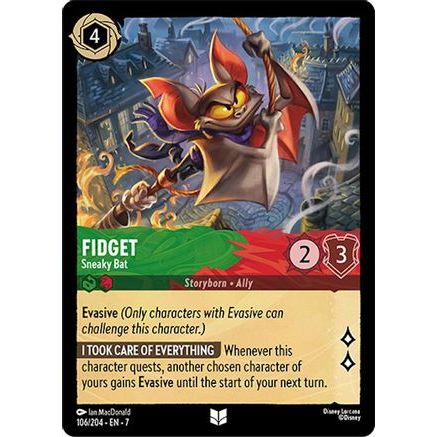 Fidget - Sneaky Bat (106/204) - Archazias Island Cold Foil