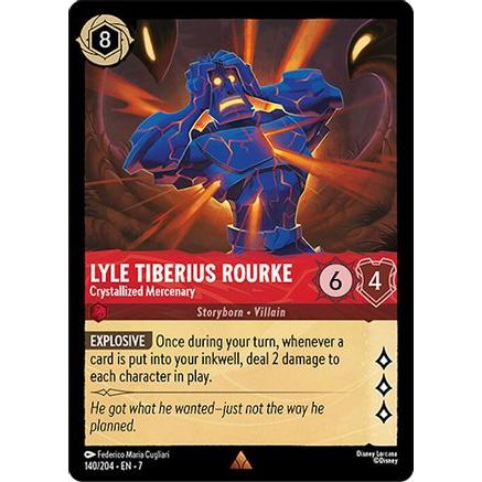 Lyle Tiberius Rourke - Crystallized Mercenary (140/204) - Archazias Island Cold Foil