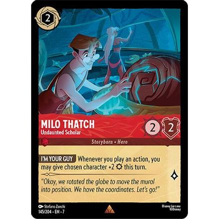 Milo Thatch - Undaunted Scholar (145/204) - Archazias Island Cold Foil