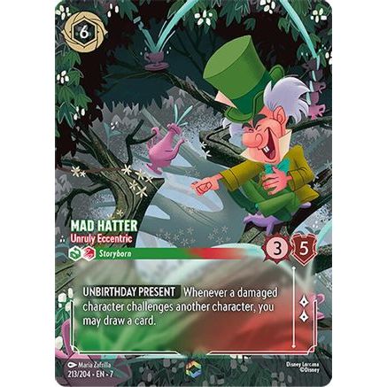 Mad Hatter - Unruly Eccentric (Enchanted) (213/204) - Archazias Island Holofoil