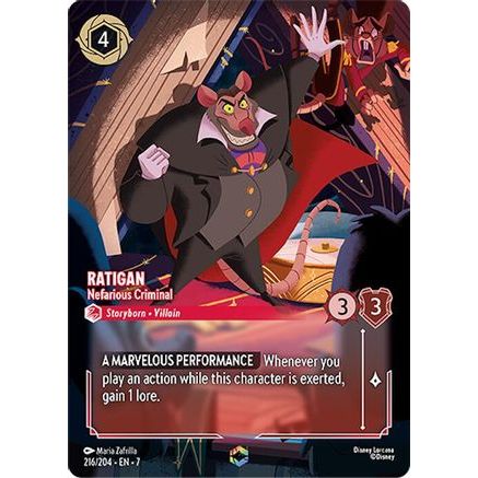 Ratigan - Nefarious Criminal (Enchanted) (216/204) - Archazias Island Holofoil