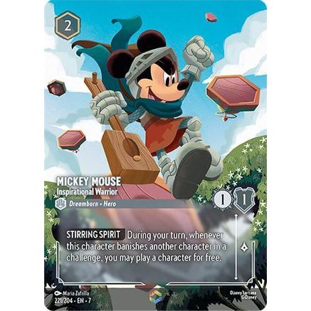 Mickey Mouse - Inspirational Warrior (Enchanted) (221/204) - Archazias Island Holofoil