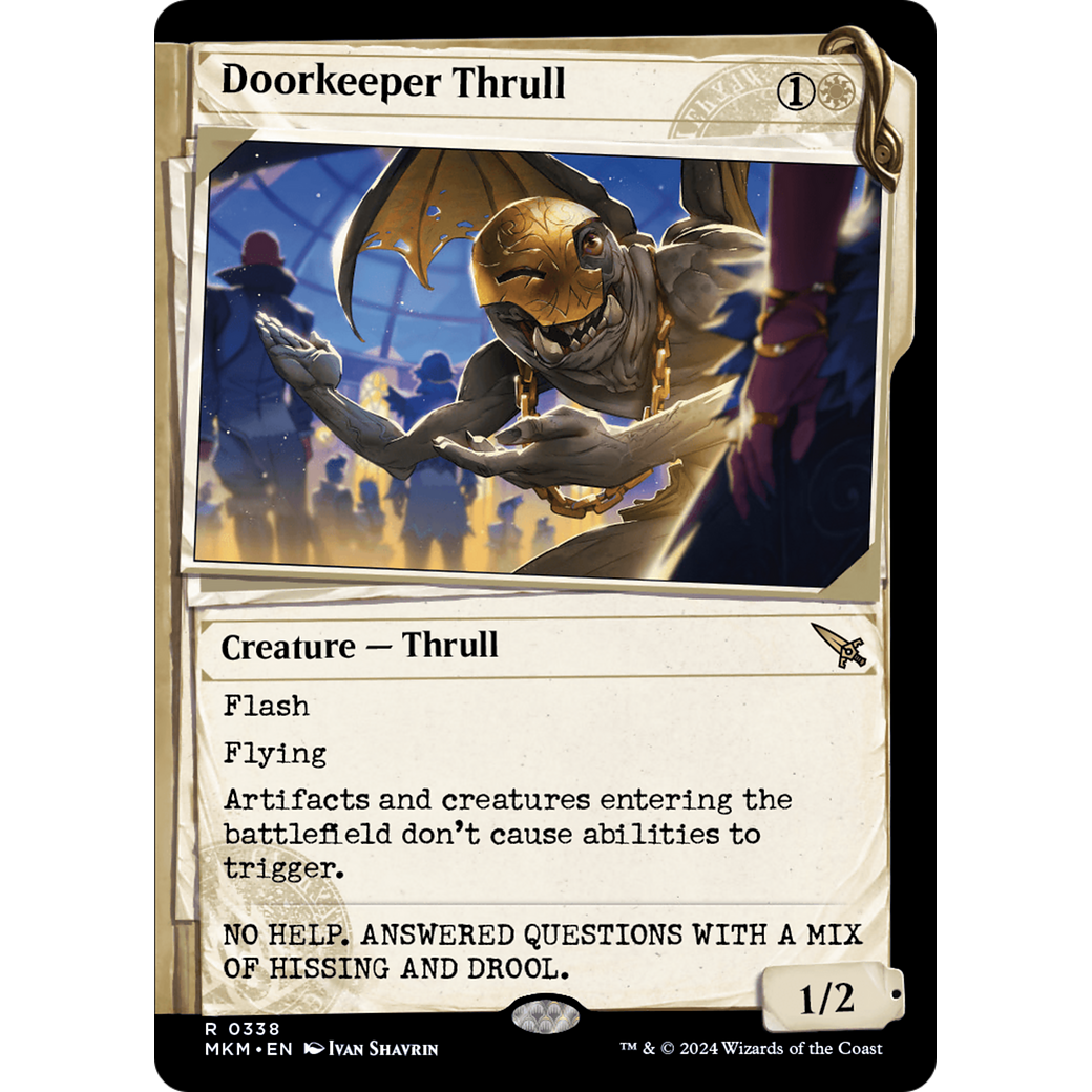 Doorkeeper Thrull (MKM-338) - Murders at Karlov Manor: (Showcase) Foil