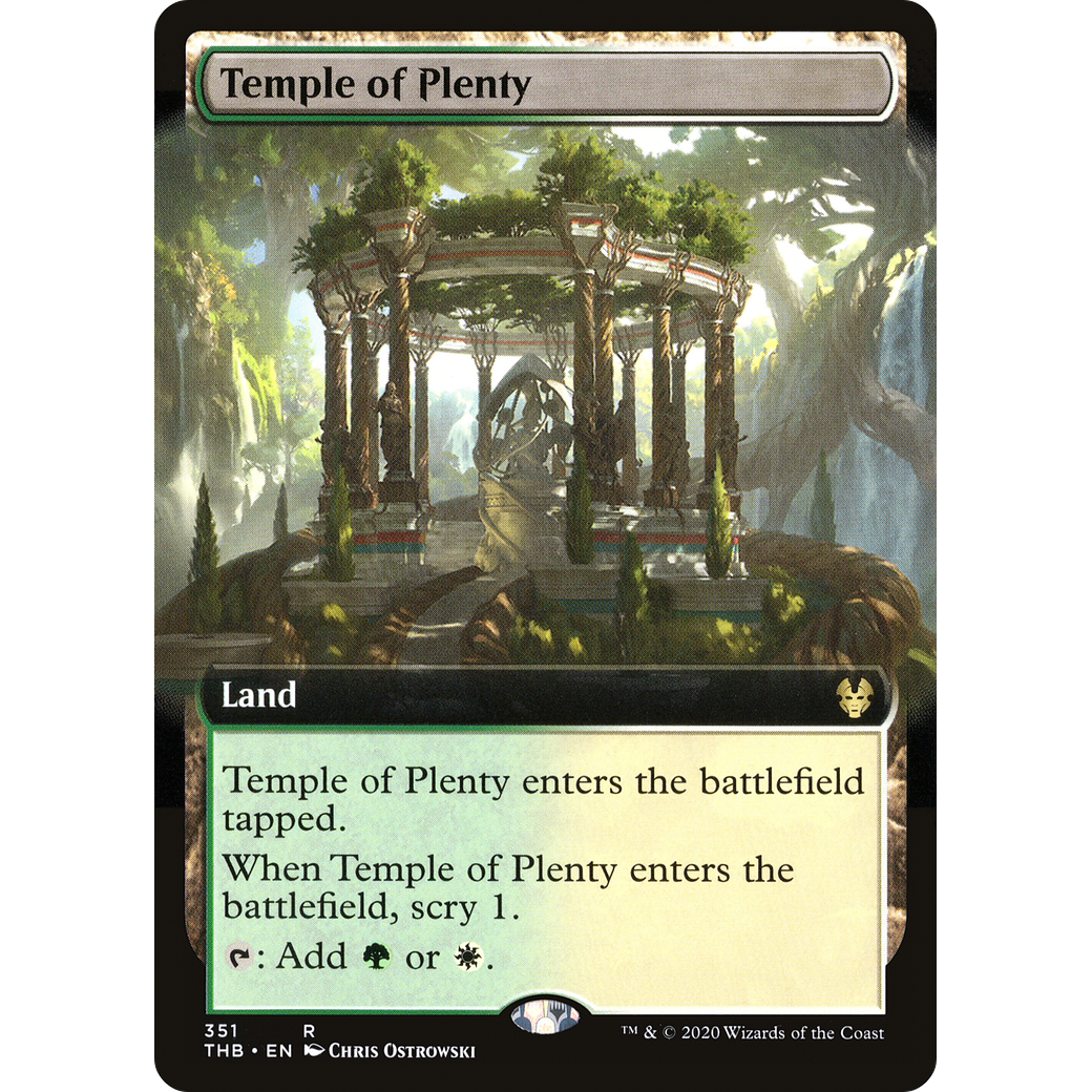 Temple of Plenty (Extended Art) (THB-351) - Theros Beyond Death: (Extended Art)
