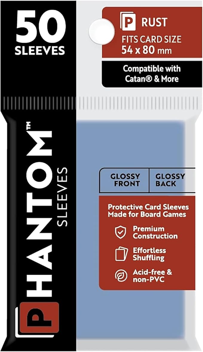 Phantom Sleeves: Rust Glossy/Glossy 50ct 54mmx80mm