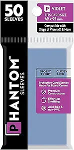 Phantom Sleeves: Violet Glossy/Glossy 50ct 49mmX93mm