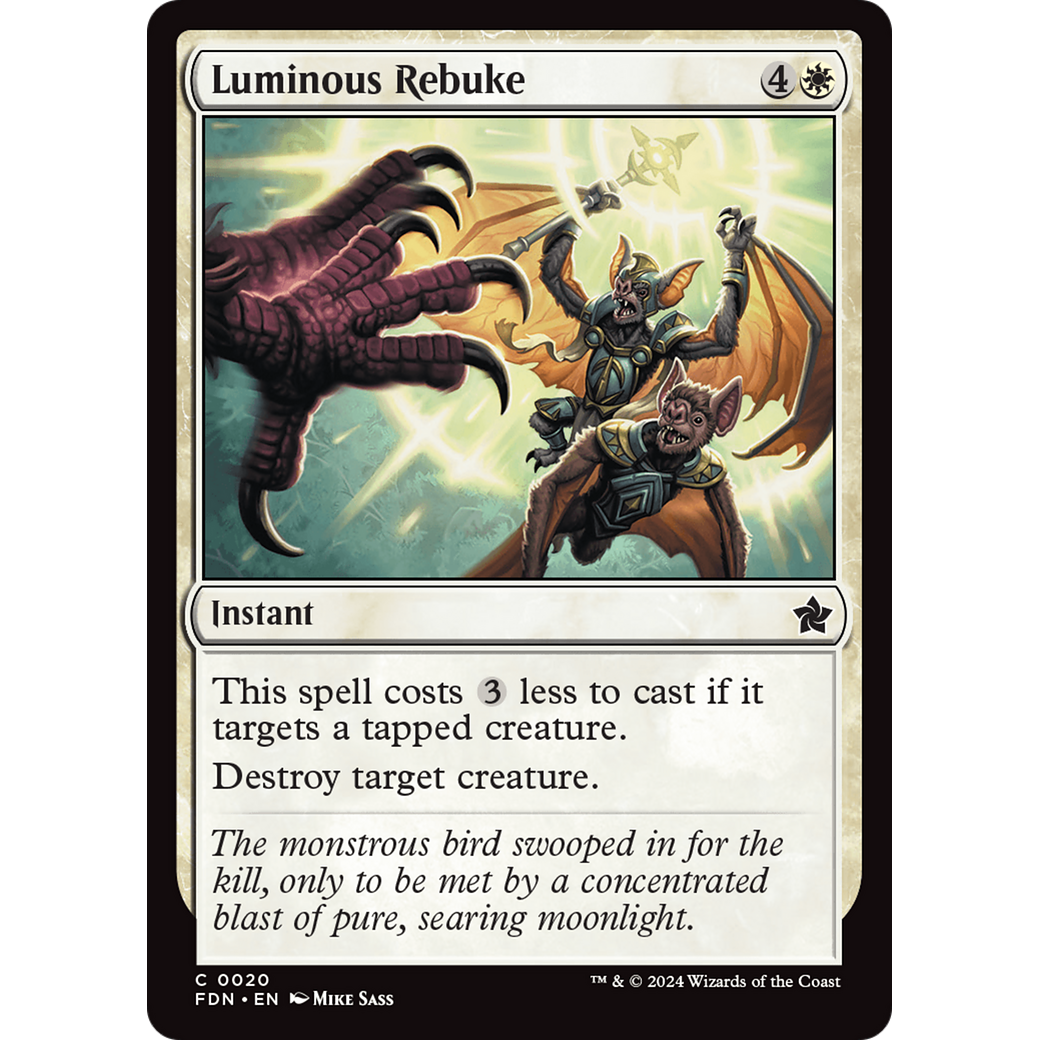 Luminous Rebuke (FDN-020) - Foundations Foil