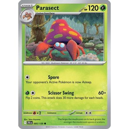 Parasect 5 - SV09 Journey Together Reverse Holofoil
