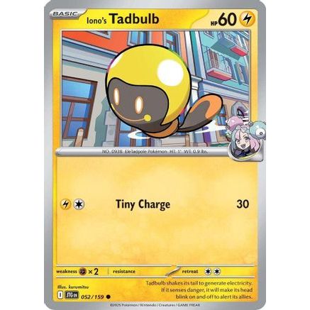 Iono's Tadbulb 52 - SV09 Journey Together Reverse Holofoil