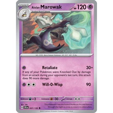 Alolan Marowak 57 - SV09 Journey Together Reverse Holofoil