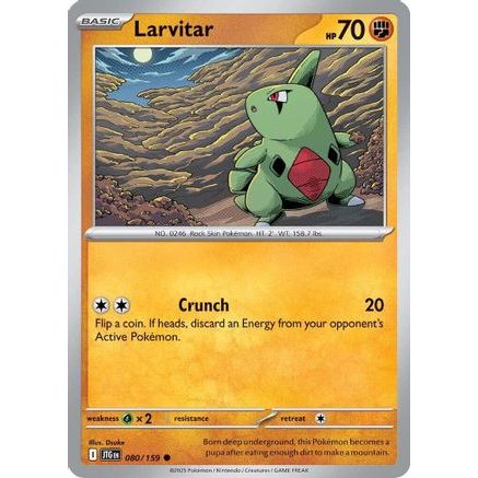 Larvitar 80 - SV09 Journey Together Reverse Holofoil